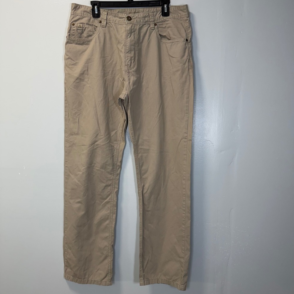 Ascend Mens Khaki Tan Cotton Bedford Cord Utility Pants 36x32